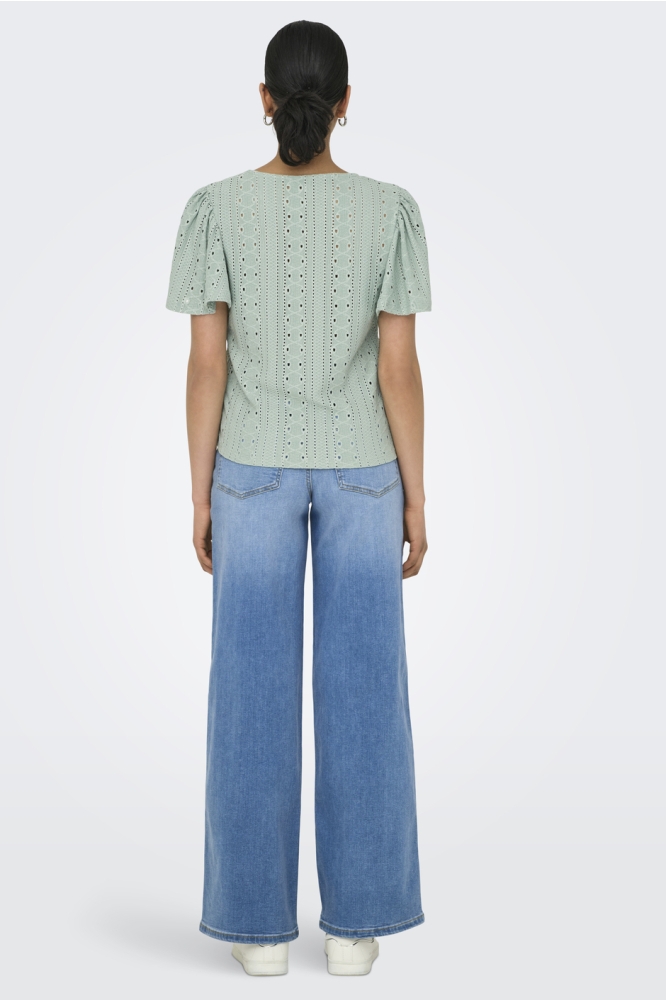 ONLRIVERSIDE S/S FLAIRED TOP JRS 15312474 JADEITE
